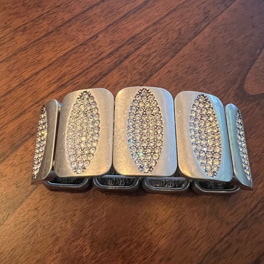 Kiam Family Silver Rhinestone Bracelet excellent vintage condition